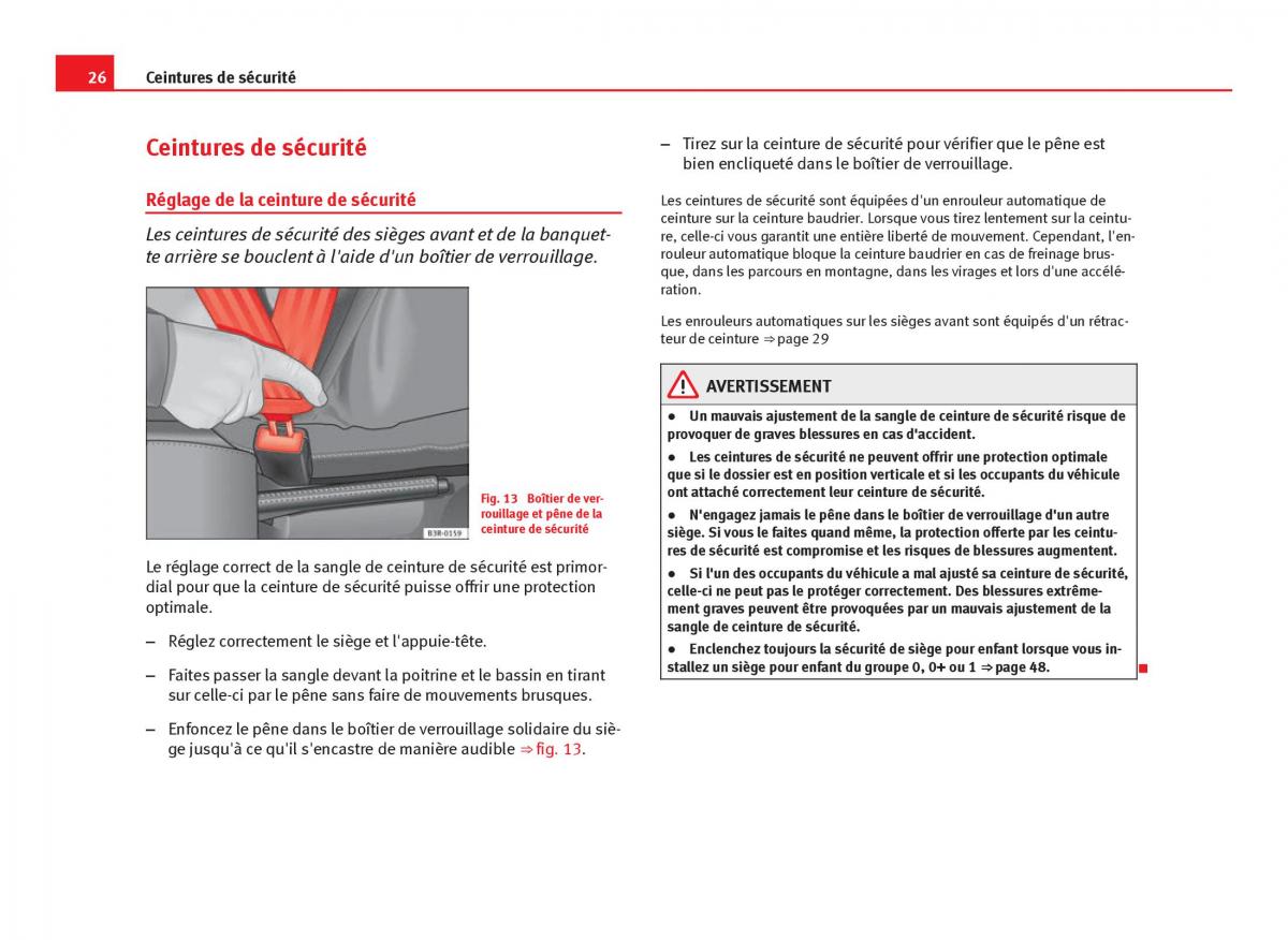 Seat Leon III 3 manuel du proprietaire / page 28