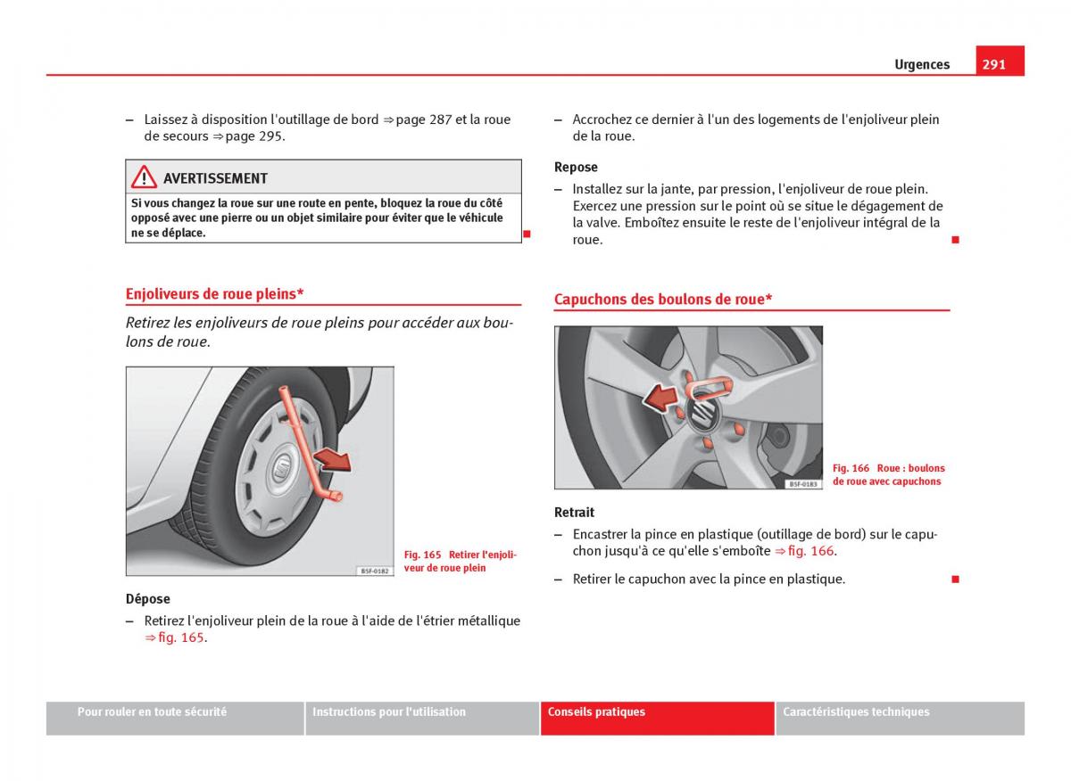 Seat Leon III 3 manuel du proprietaire / page 293