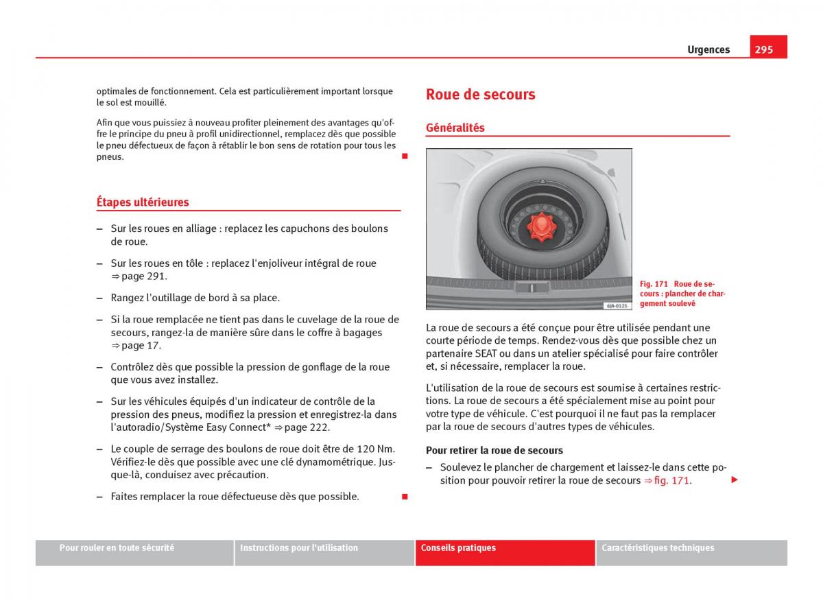 Seat Leon III 3 manuel du proprietaire / page 297