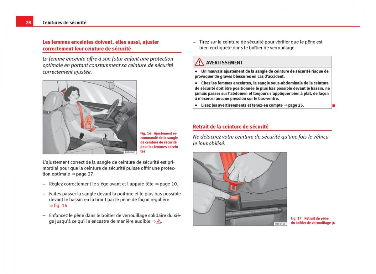 Seat Leon III 3 manuel du proprietaire / page 30