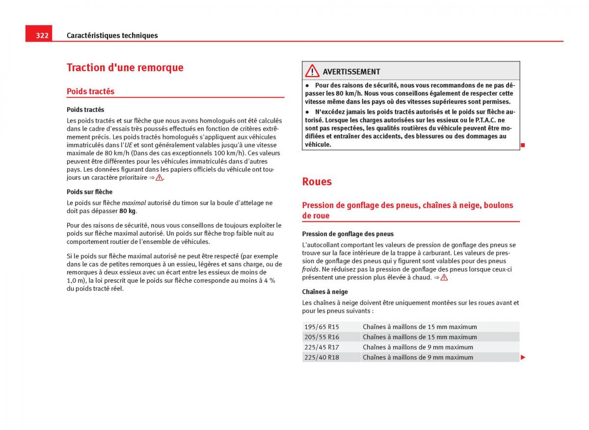 Seat Leon III 3 manuel du proprietaire / page 324