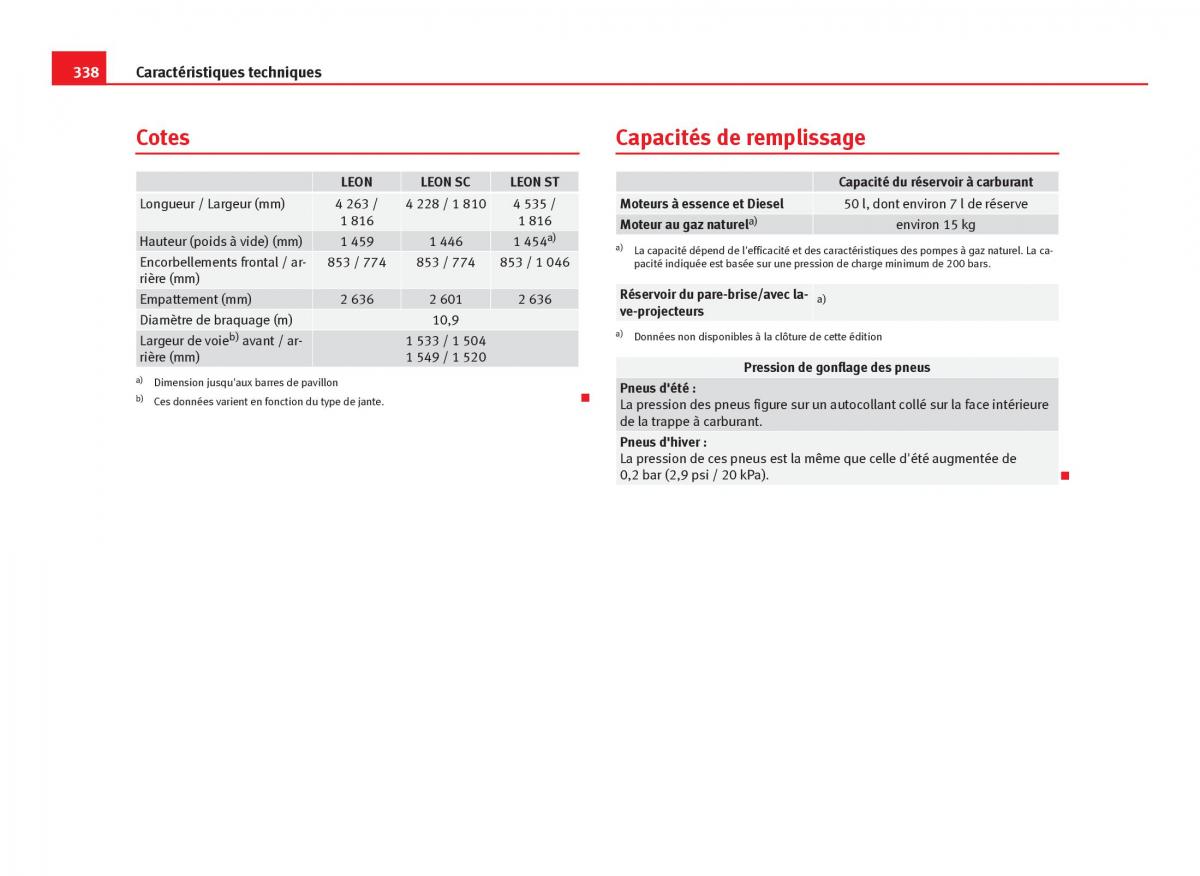 Seat Leon III 3 manuel du proprietaire / page 340