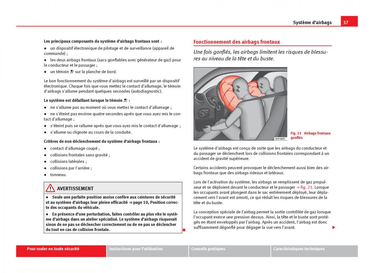 Seat Leon III 3 manuel du proprietaire / page 39