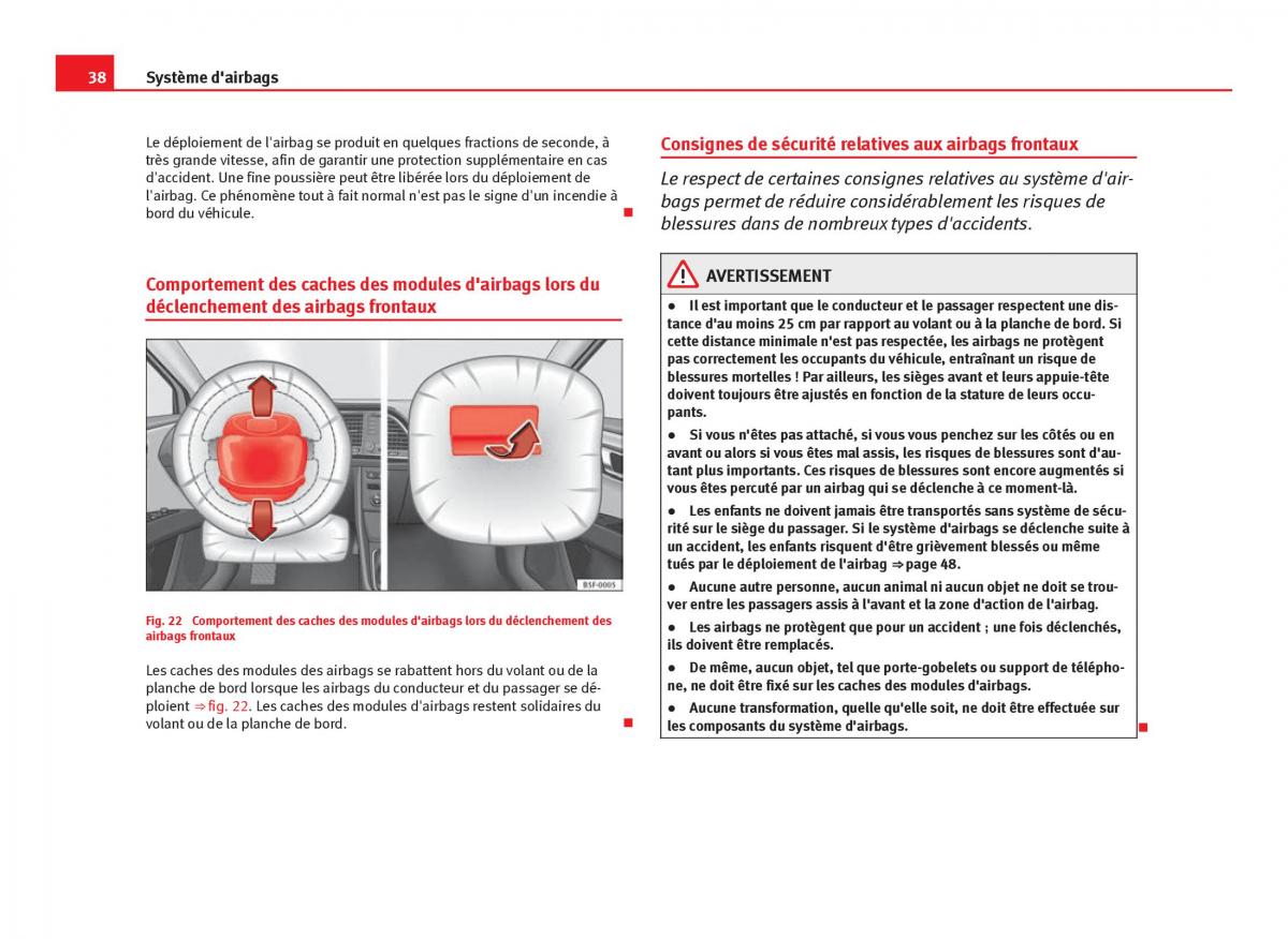 Seat Leon III 3 manuel du proprietaire / page 40