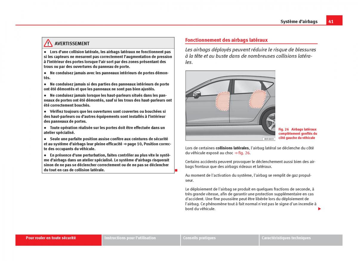 Seat Leon III 3 manuel du proprietaire / page 43