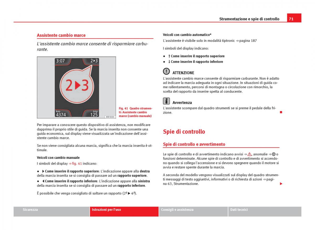 Seat Leon III 3 manuale del proprietario / page 73