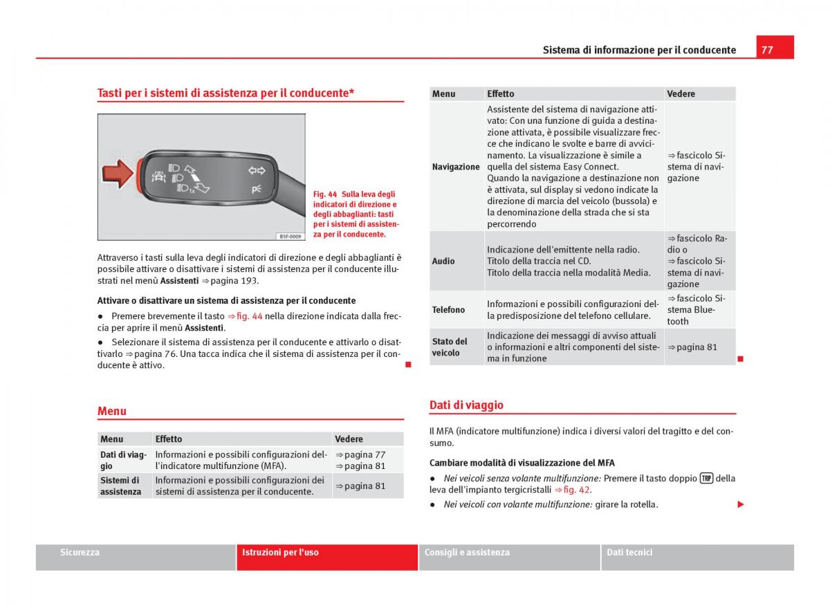 Seat Leon III 3 manuale del proprietario / page 79