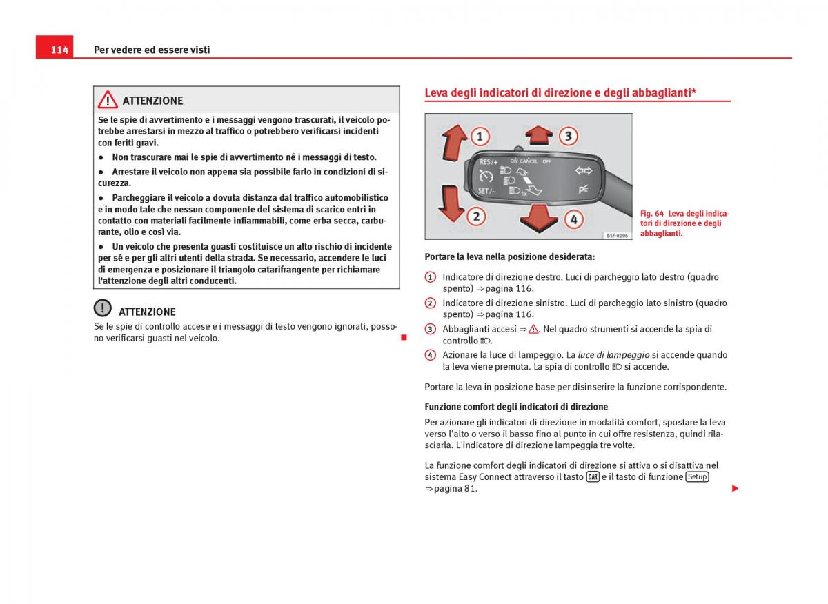 Seat Leon III 3 manuale del proprietario / page 116