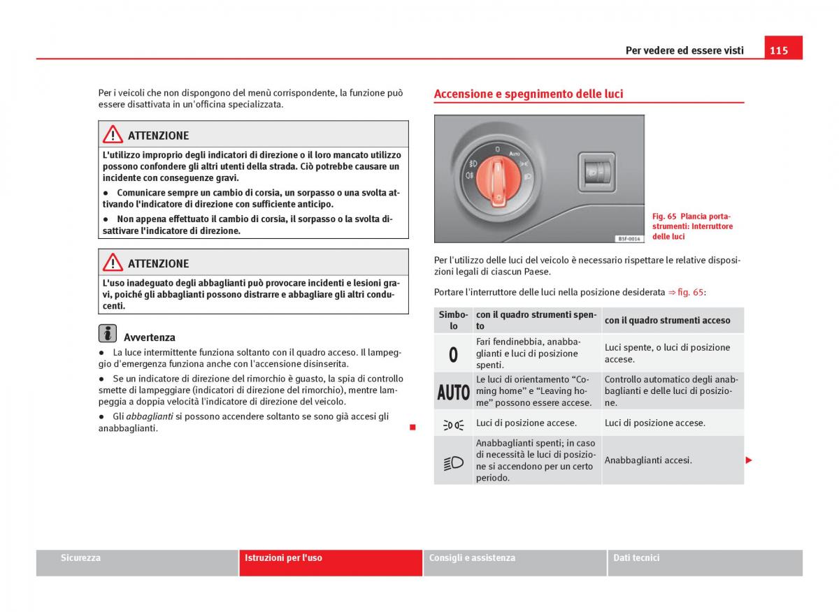 Seat Leon III 3 manuale del proprietario / page 117