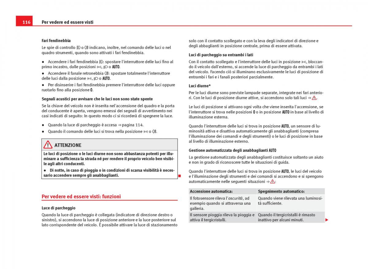 Seat Leon III 3 manuale del proprietario / page 118