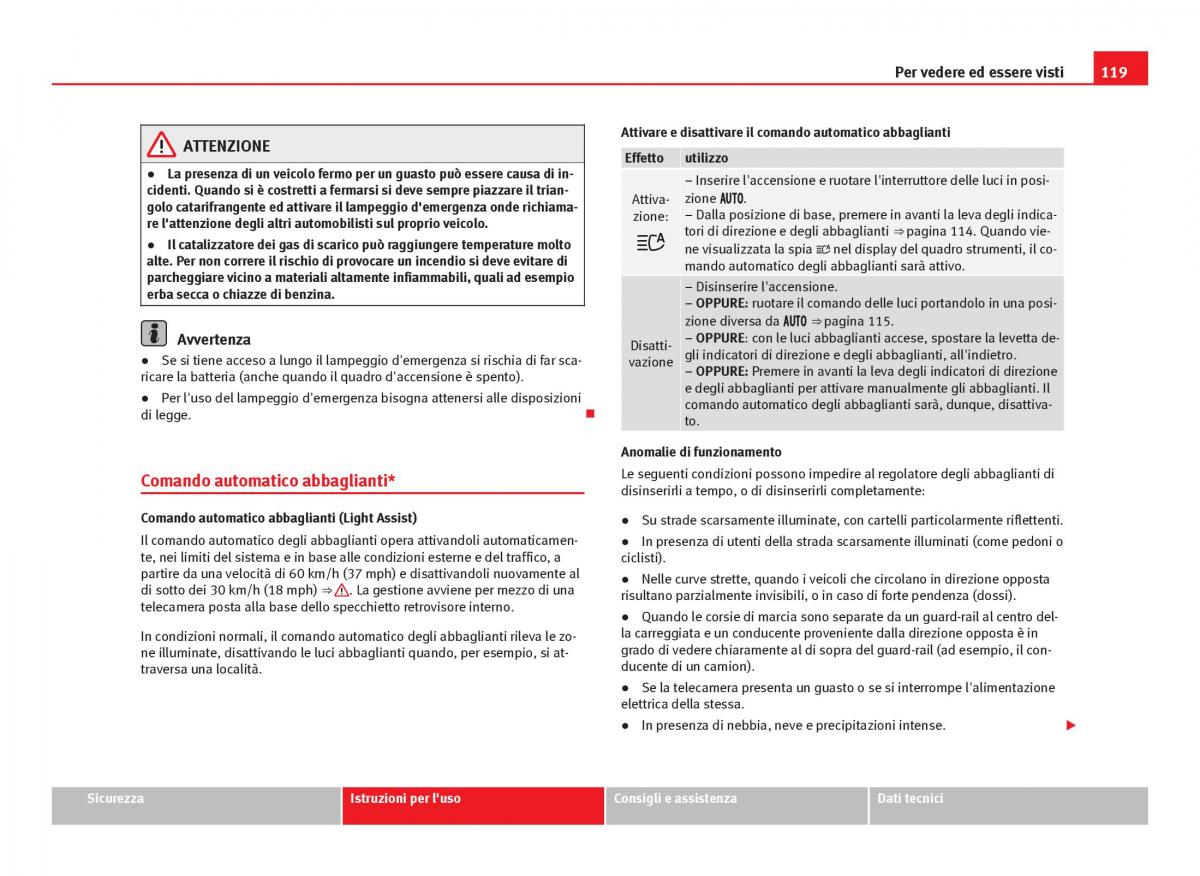 Seat Leon III 3 manuale del proprietario / page 121