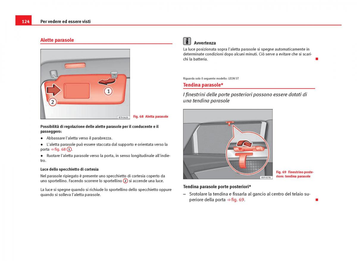 Seat Leon III 3 manuale del proprietario / page 126