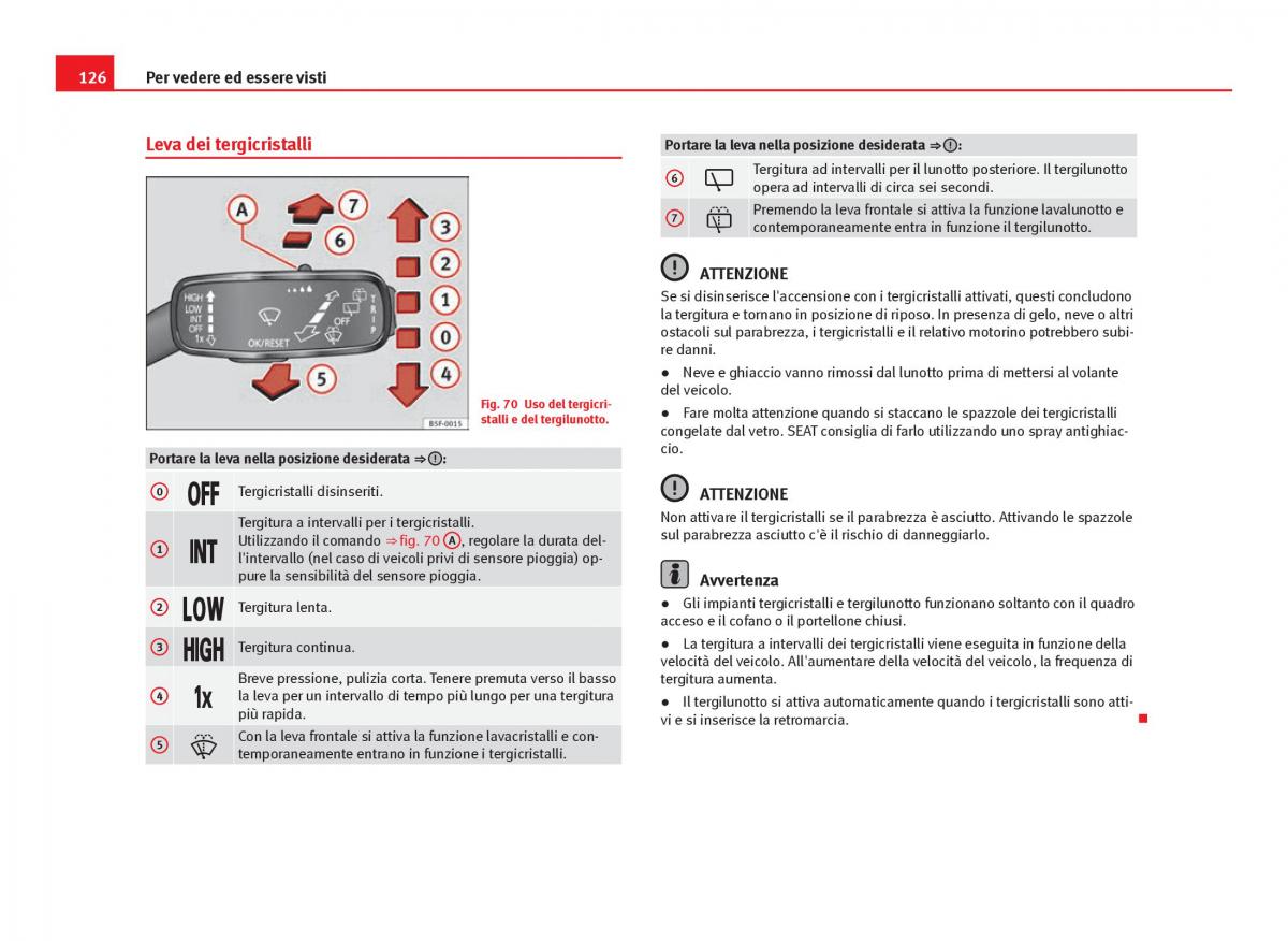 Seat Leon III 3 manuale del proprietario / page 128