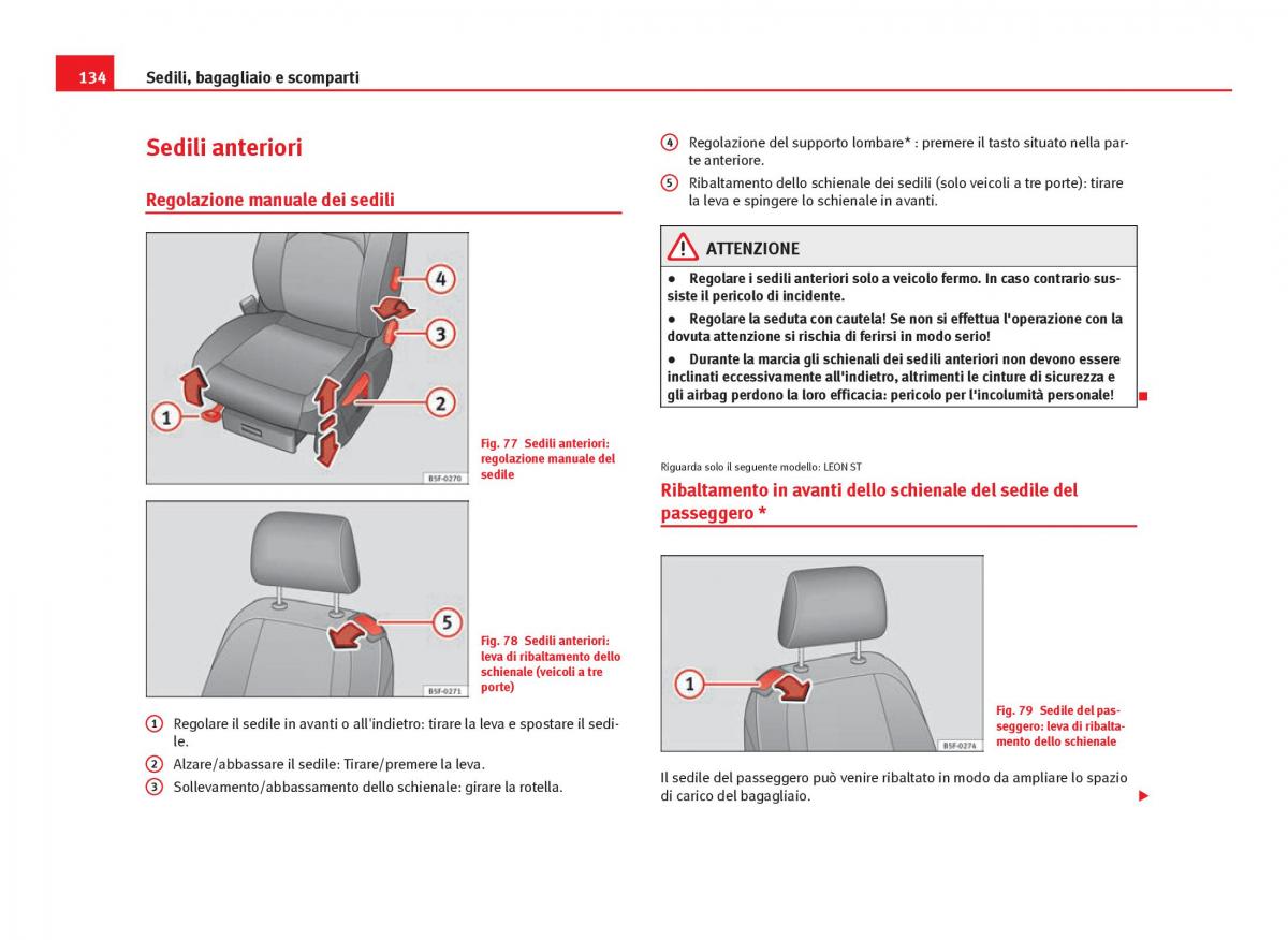 Seat Leon III 3 manuale del proprietario / page 136