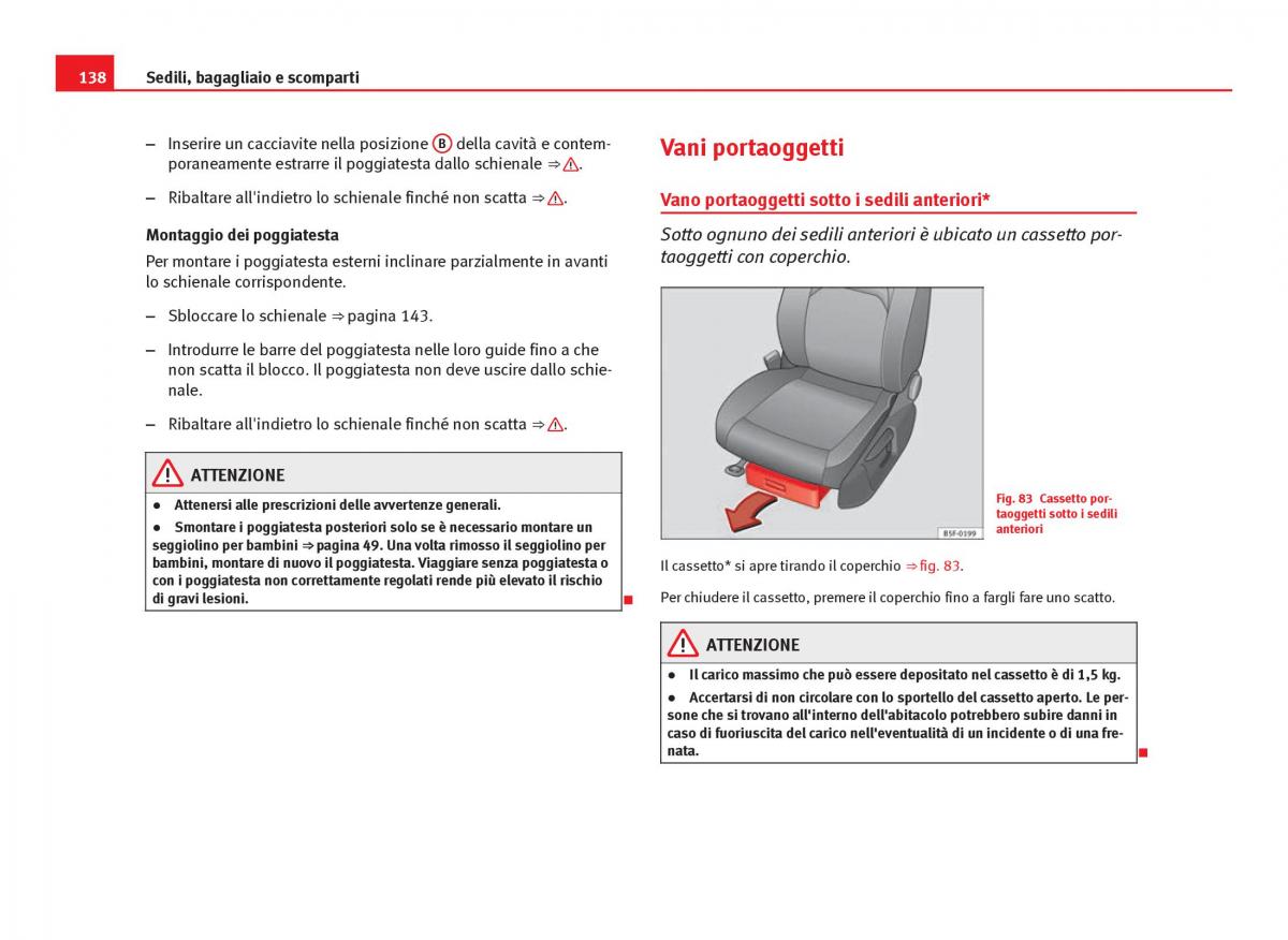 Seat Leon III 3 manuale del proprietario / page 140