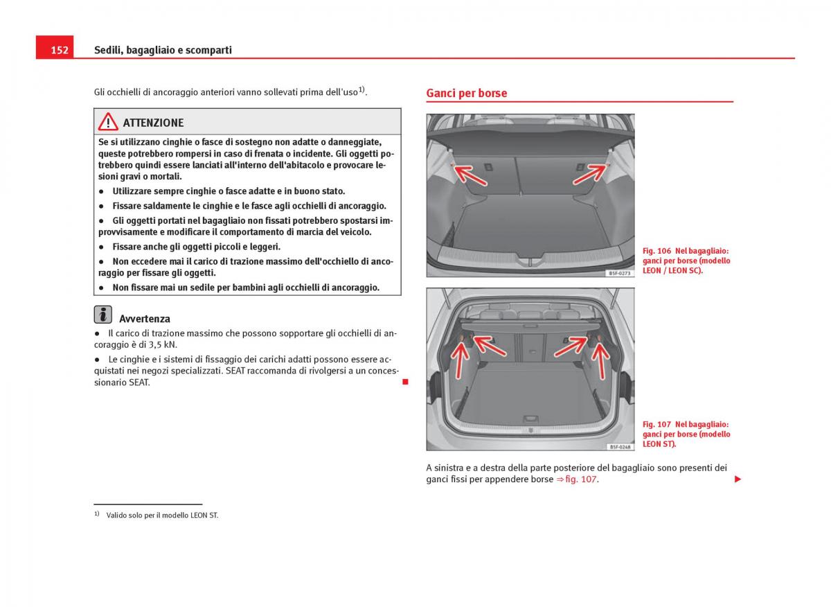 Seat Leon III 3 manuale del proprietario / page 154