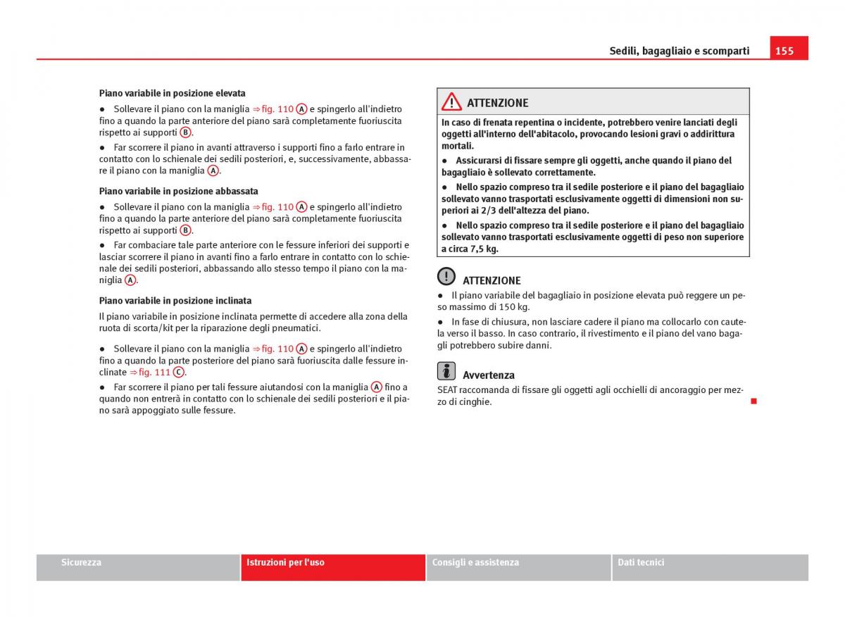 Seat Leon III 3 manuale del proprietario / page 157