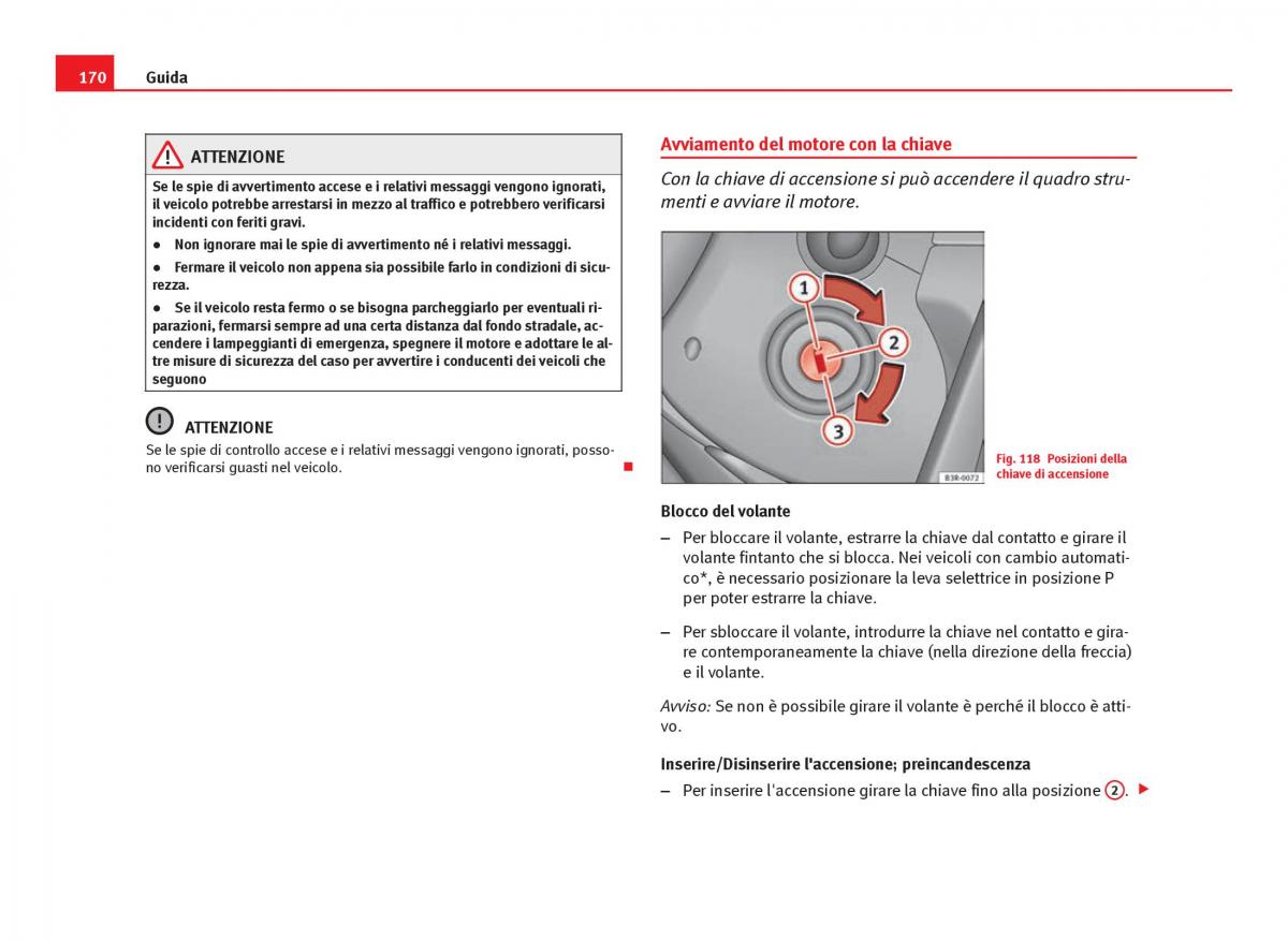 Seat Leon III 3 manuale del proprietario / page 172