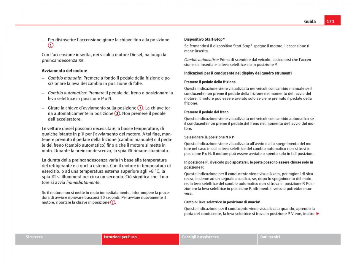 Seat Leon III 3 manuale del proprietario / page 173