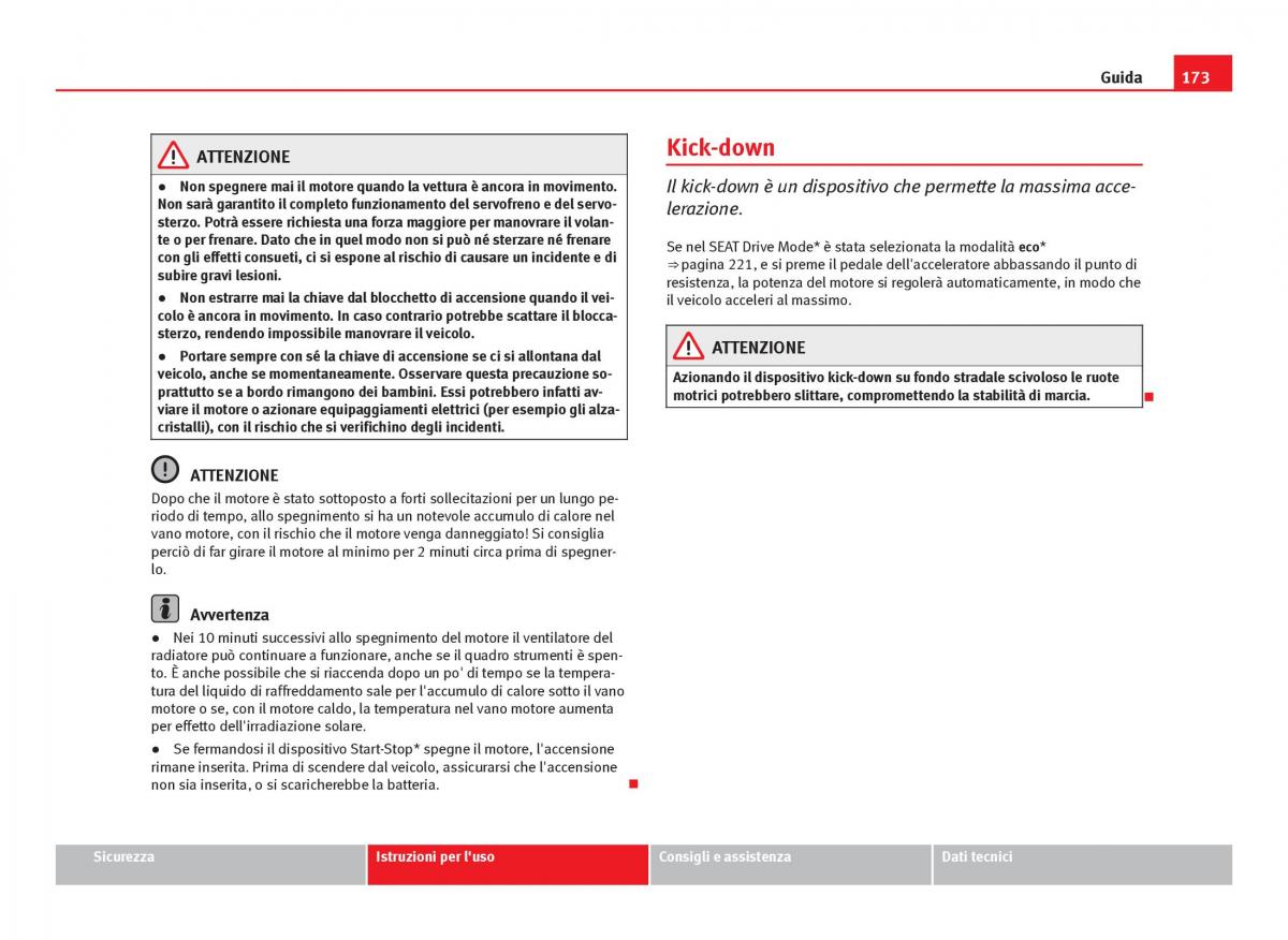 Seat Leon III 3 manuale del proprietario / page 175