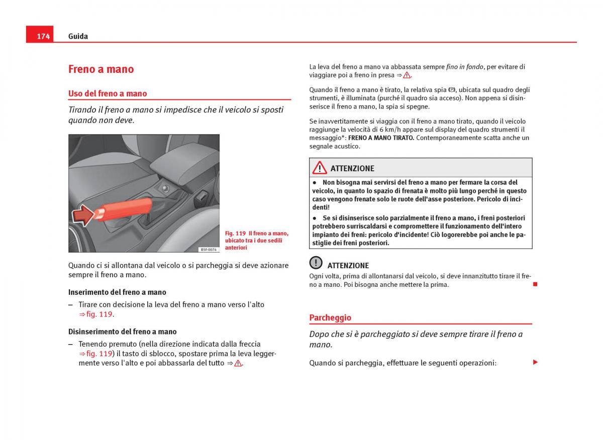 Seat Leon III 3 manuale del proprietario / page 176