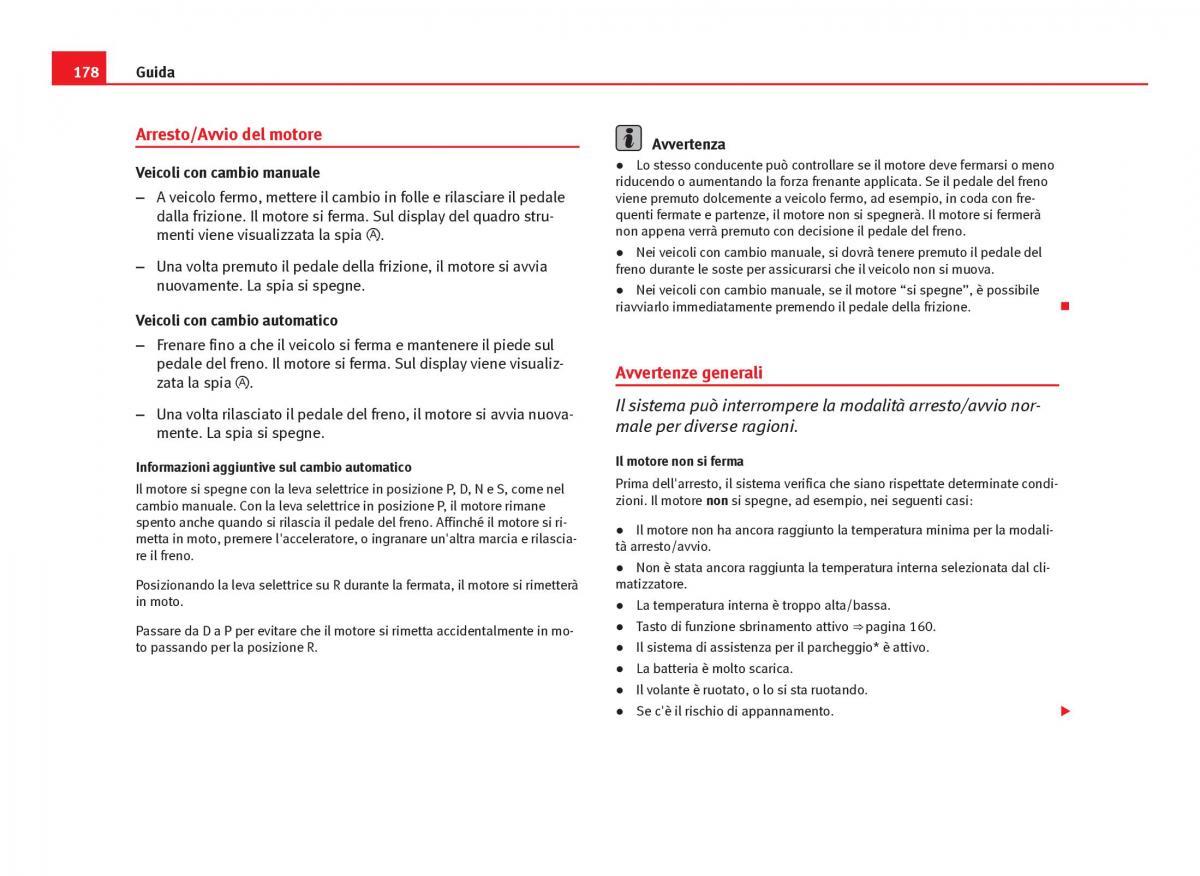 Seat Leon III 3 manuale del proprietario / page 180