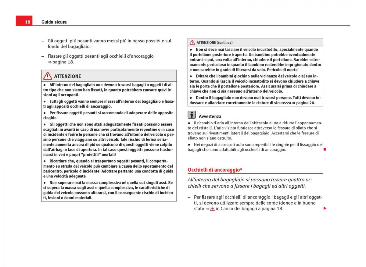 Seat Leon III 3 manuale del proprietario / page 20