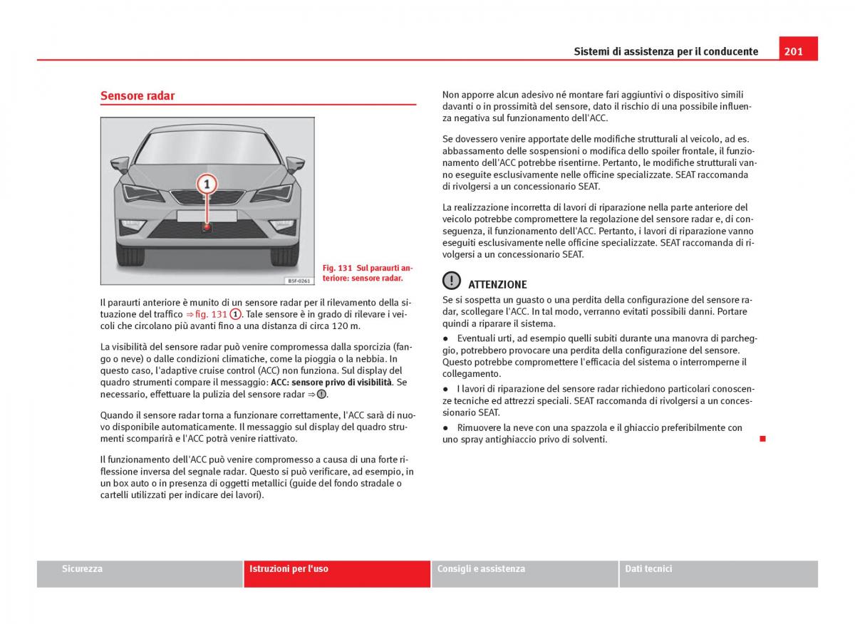 Seat Leon III 3 manuale del proprietario / page 203