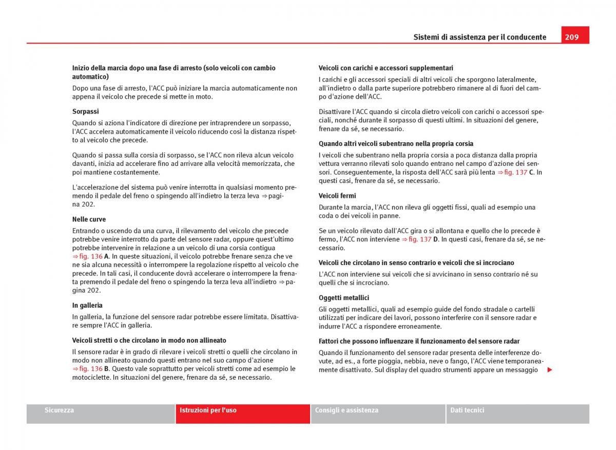 Seat Leon III 3 manuale del proprietario / page 211