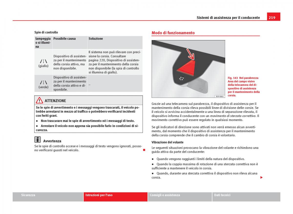 Seat Leon III 3 manuale del proprietario / page 221