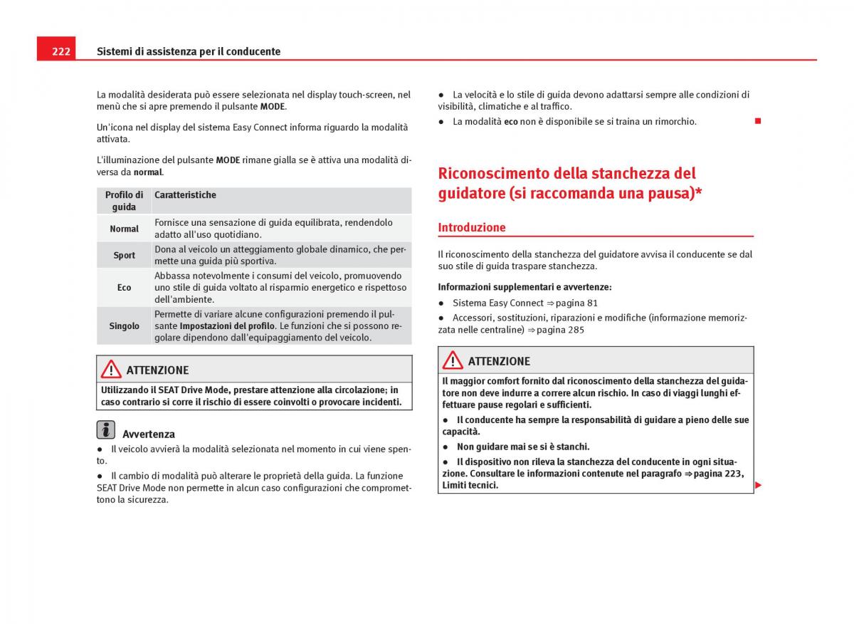 Seat Leon III 3 manuale del proprietario / page 224