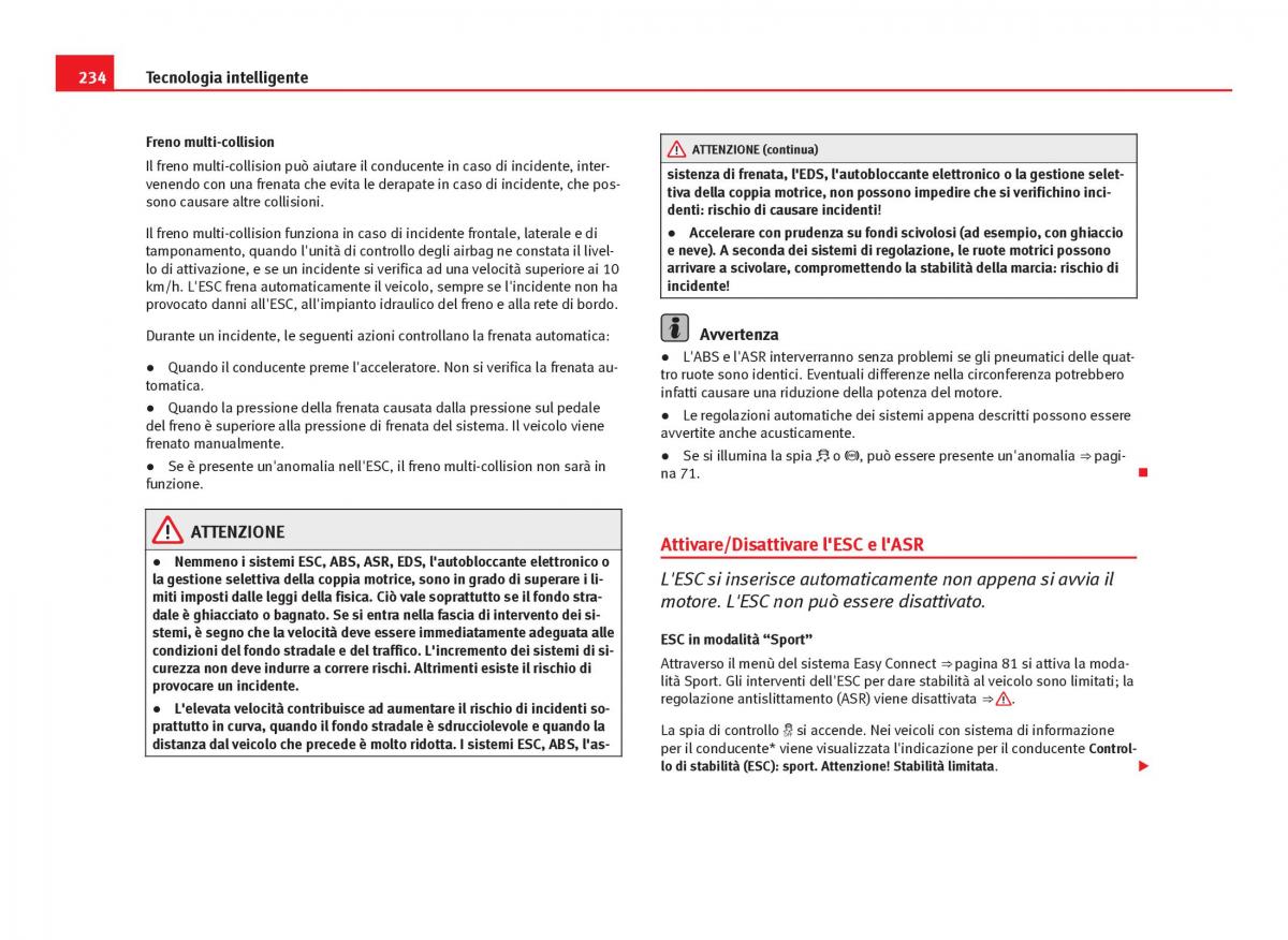 Seat Leon III 3 manuale del proprietario / page 236