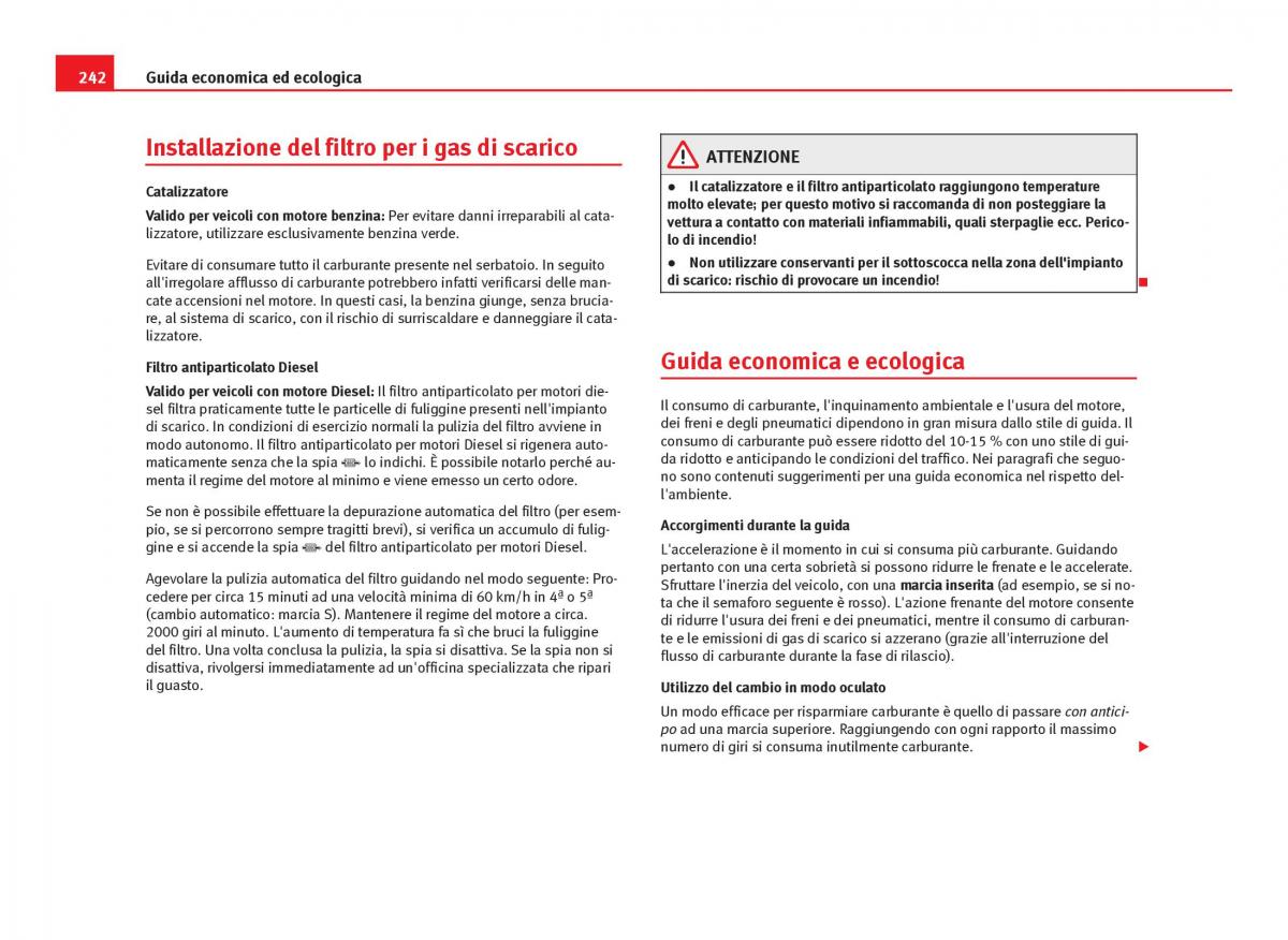 Seat Leon III 3 manuale del proprietario / page 244