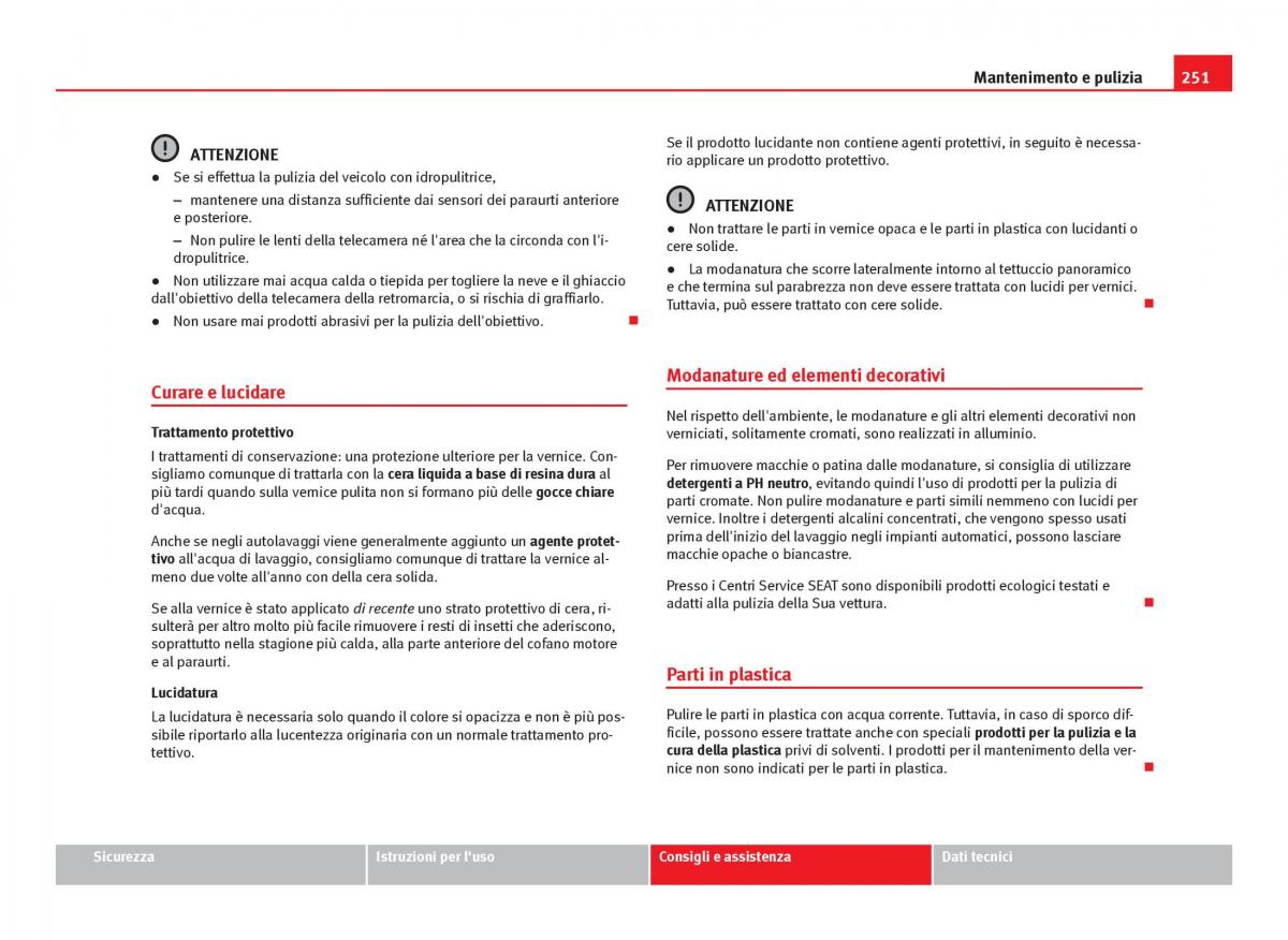 Seat Leon III 3 manuale del proprietario / page 253