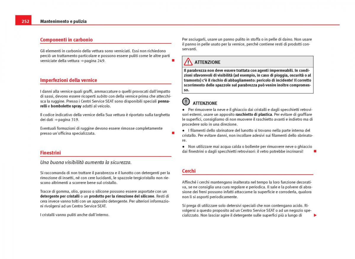 Seat Leon III 3 manuale del proprietario / page 254