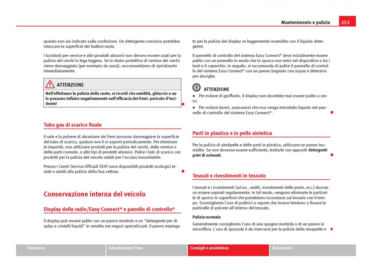 Seat Leon III 3 manuale del proprietario / page 255