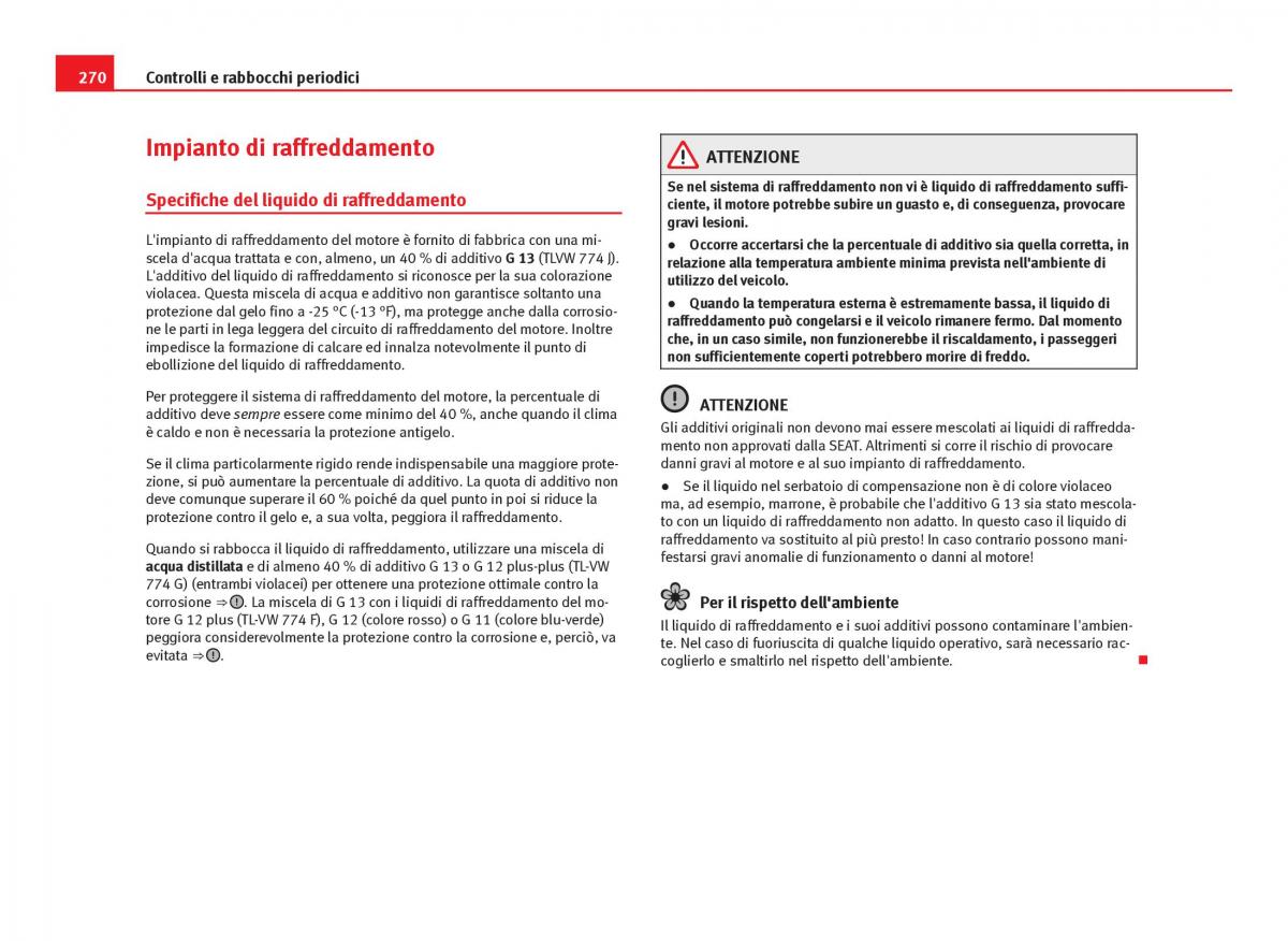 Seat Leon III 3 manuale del proprietario / page 272