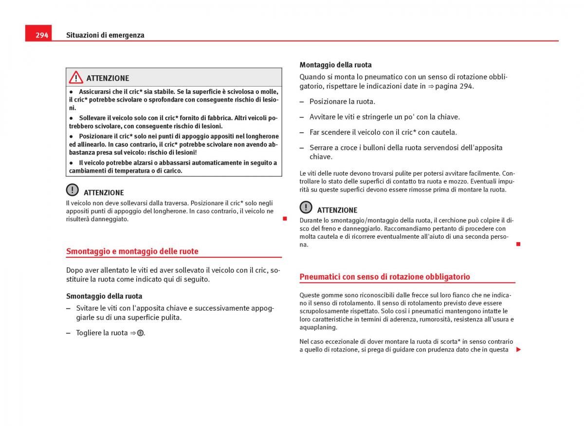 Seat Leon III 3 manuale del proprietario / page 296