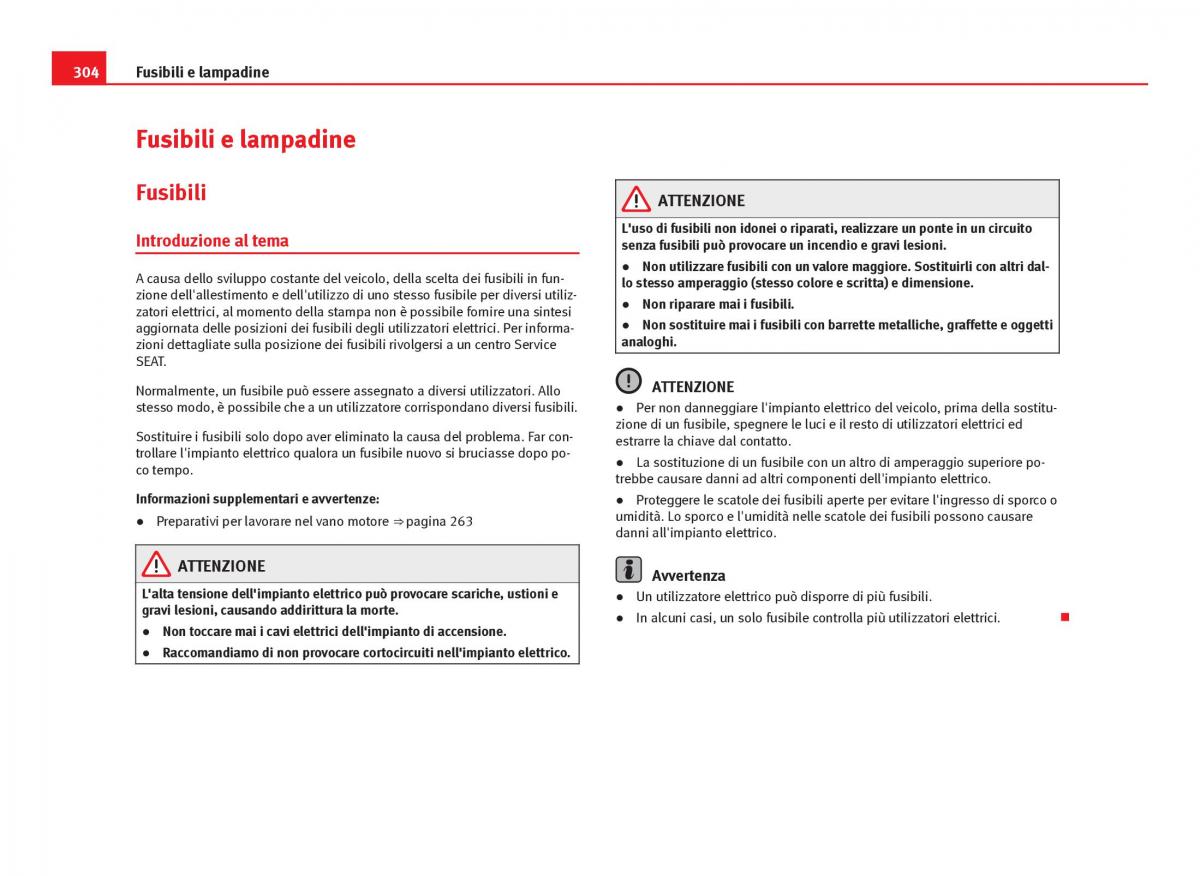 Seat Leon III 3 manuale del proprietario / page 306