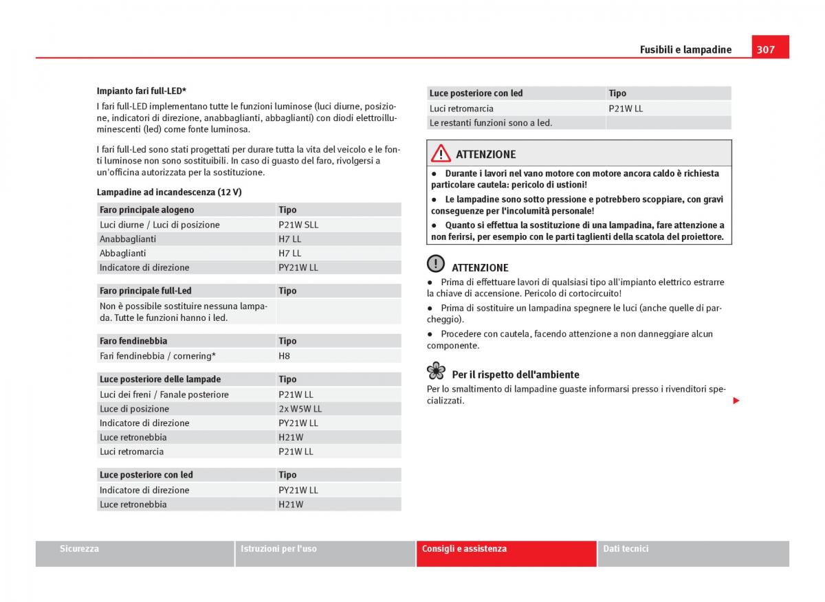 Seat Leon III 3 manuale del proprietario / page 309