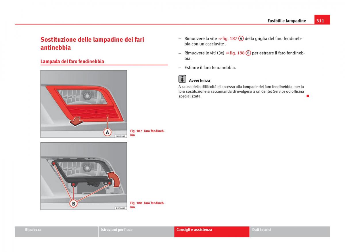 Seat Leon III 3 manuale del proprietario / page 313