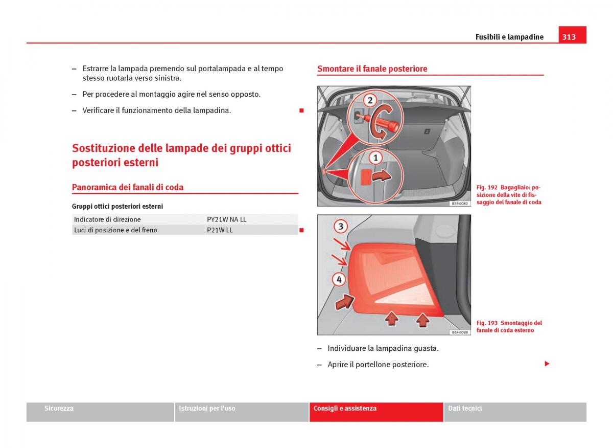 Seat Leon III 3 manuale del proprietario / page 315