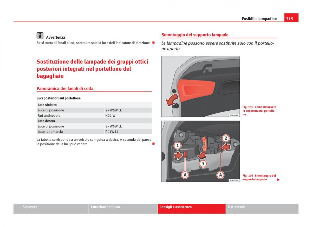 Seat Leon III 3 manuale del proprietario / page 317