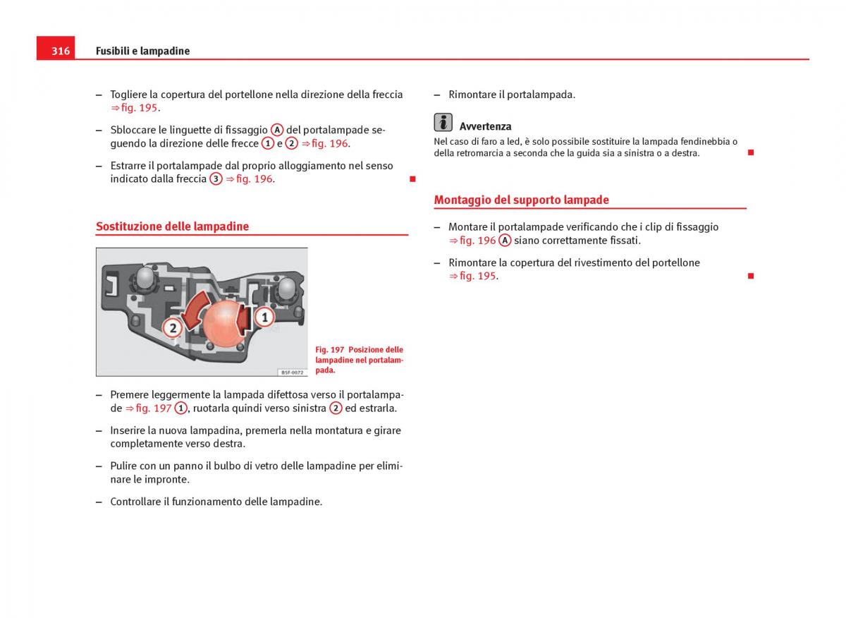 Seat Leon III 3 manuale del proprietario / page 318