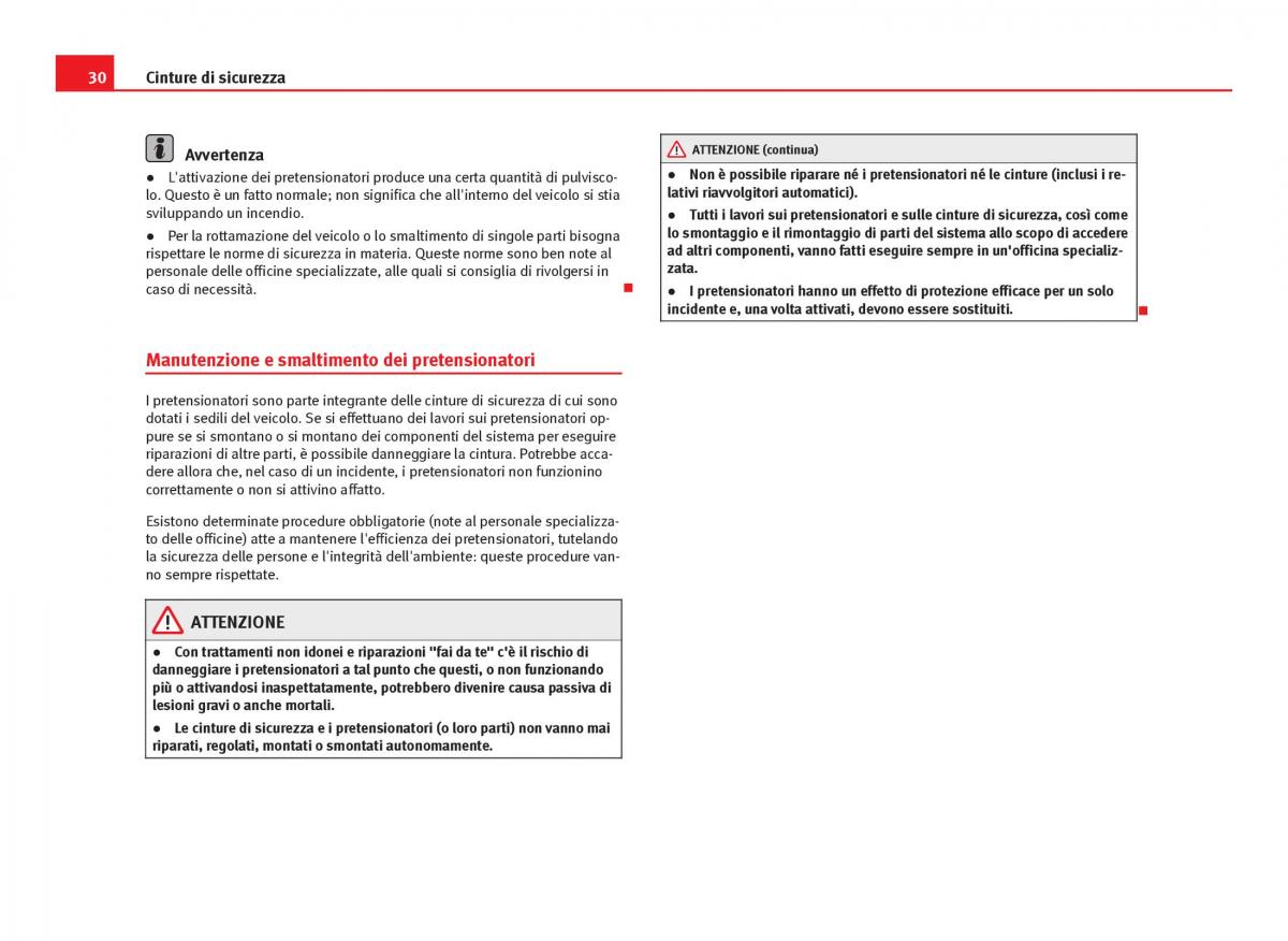 Seat Leon III 3 manuale del proprietario / page 32