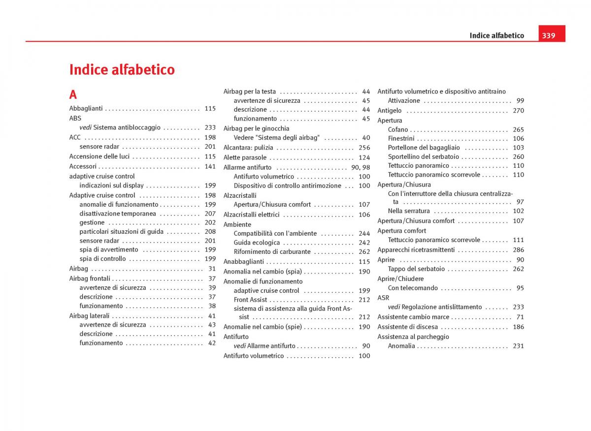 Seat Leon III 3 manuale del proprietario / page 341