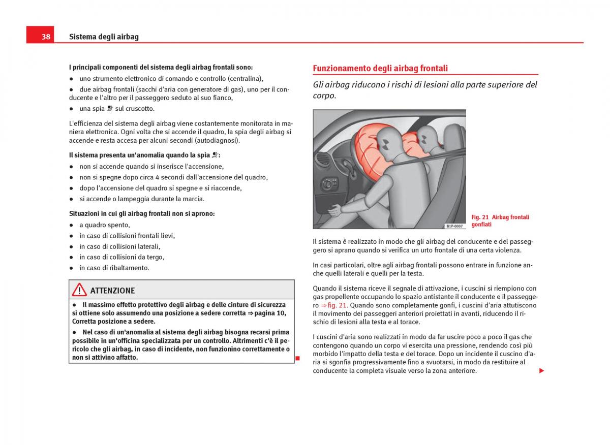 Seat Leon III 3 manuale del proprietario / page 40