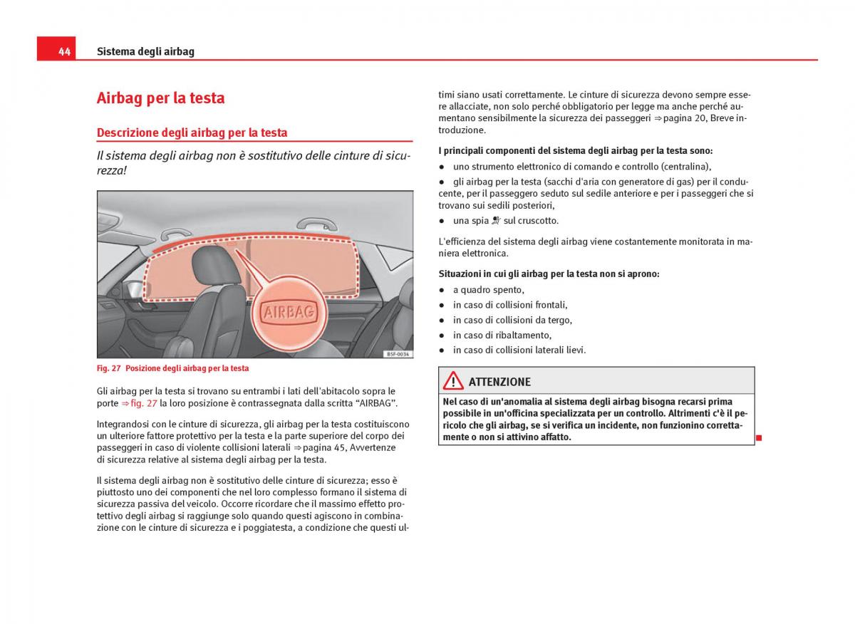 Seat Leon III 3 manuale del proprietario / page 46