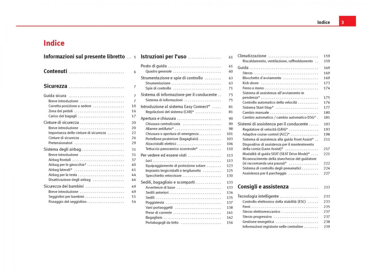 Seat Leon III 3 manuale del proprietario / page 5