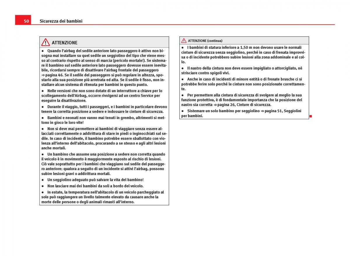 Seat Leon III 3 manuale del proprietario / page 52